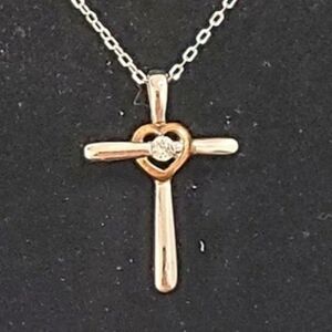 Judith Jack 10K/925 Cross Pendant